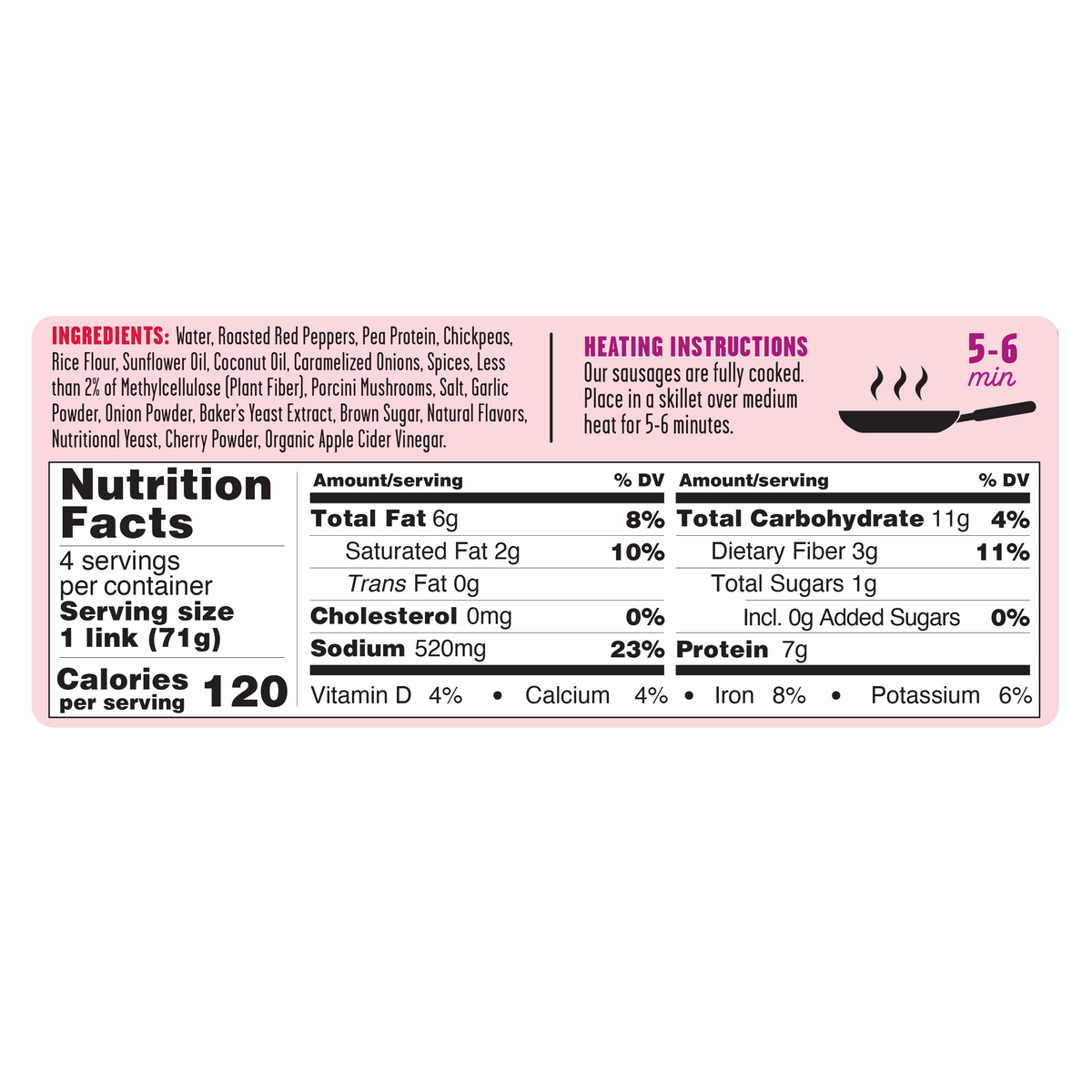 Italian Peppers & Onions Veggie Sausage Plant Provisions